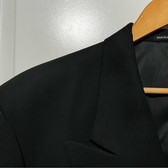 Pierre Balmain Men’s Vintage Double Breasted Suit Coat in Black - Picture 10 of 16